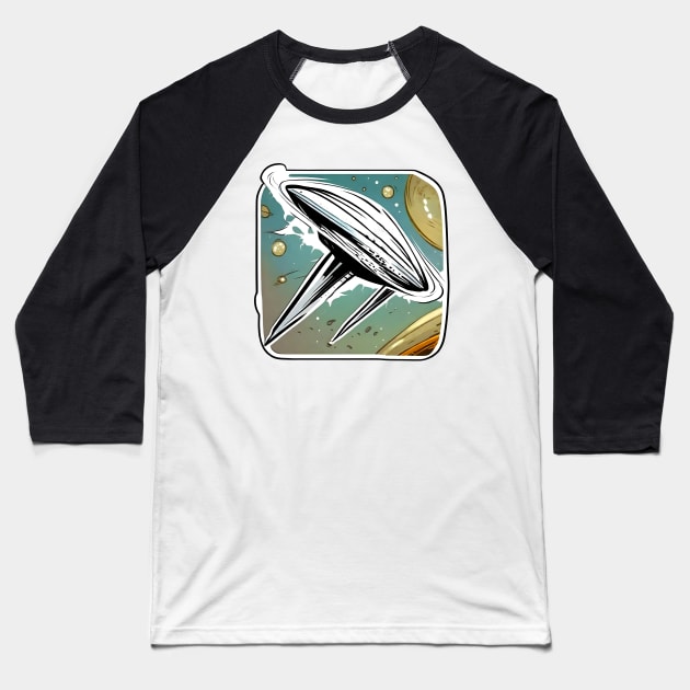 UFO_4 Baseball T-Shirt by Buff Geeks Art